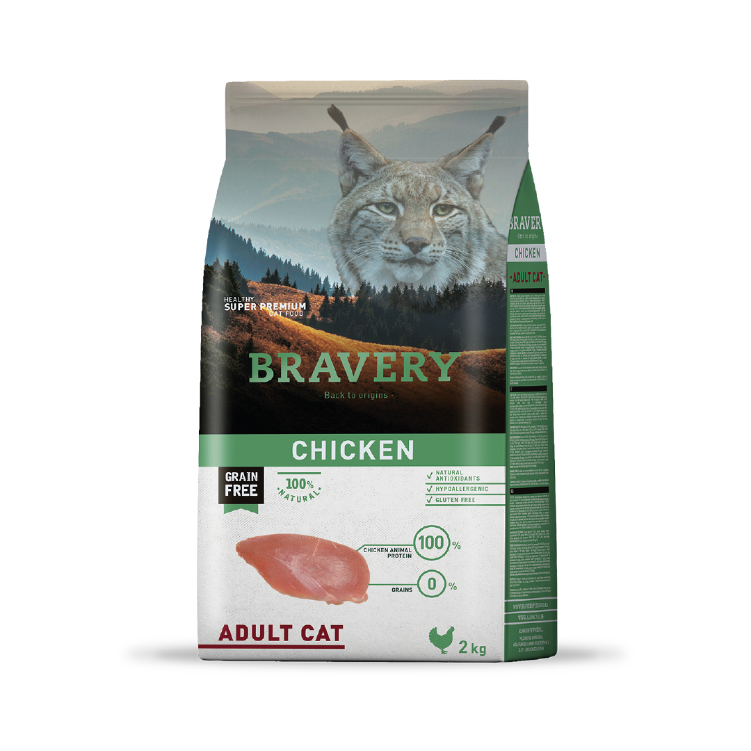 Bravery Pollo Gato Adulto 2(kg)
