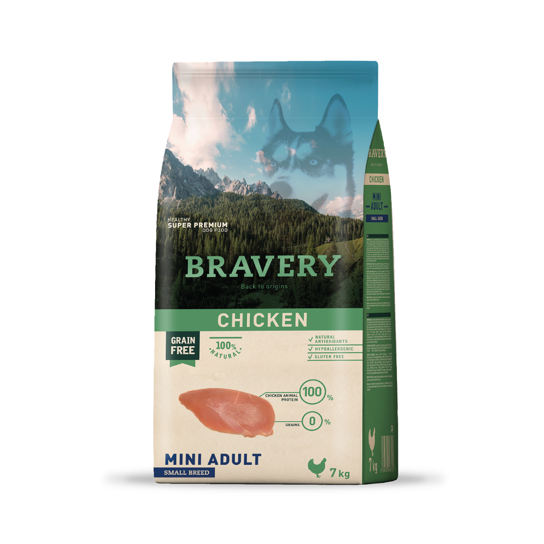 Bravery Pollo Mini Adulto - 7 (Kg)