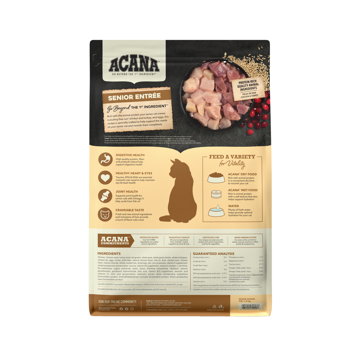 Acana Senior Entrée - 1.8(Kg) (Libre de Granos)