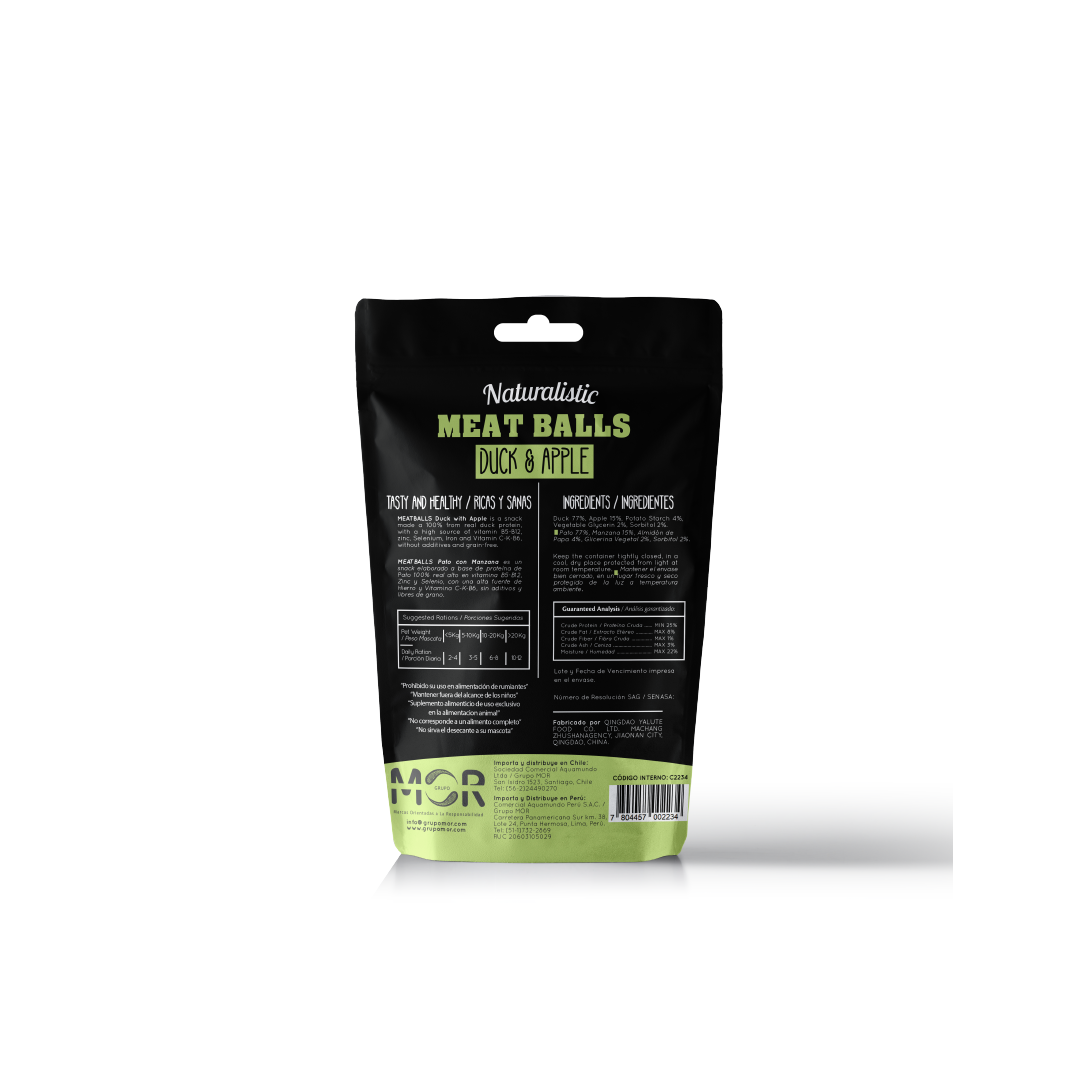 Naturalistic Meatballs Duck Apple 100gr