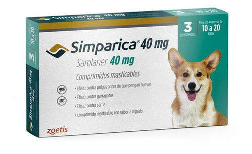 Simparica 10 a 20 (Kg) - 3 Comprimidos