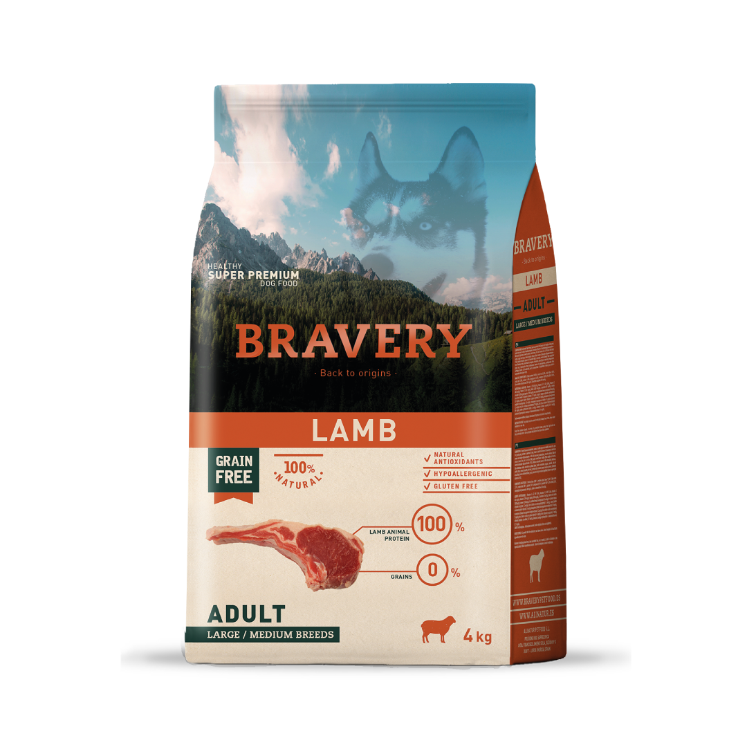 Bravery Cordero Perro Adulto - 4 (Kg)