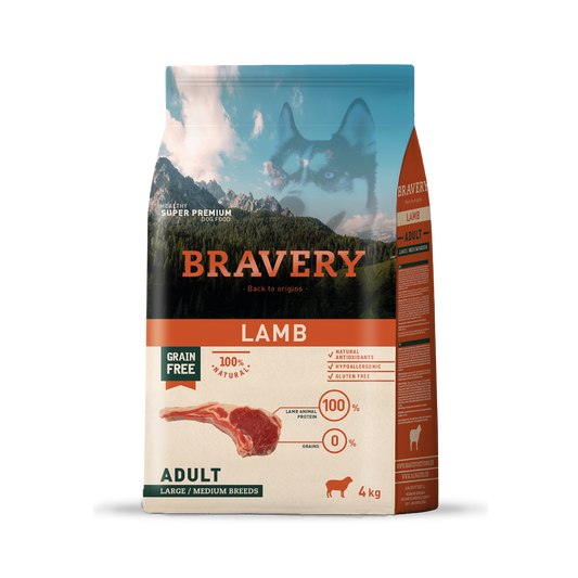 Bravery Cordero Perro Adulto - 4 (Kg)