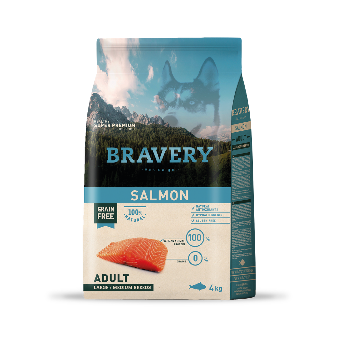 Bravery Salmón Perro Adulto - 4 (Kg)