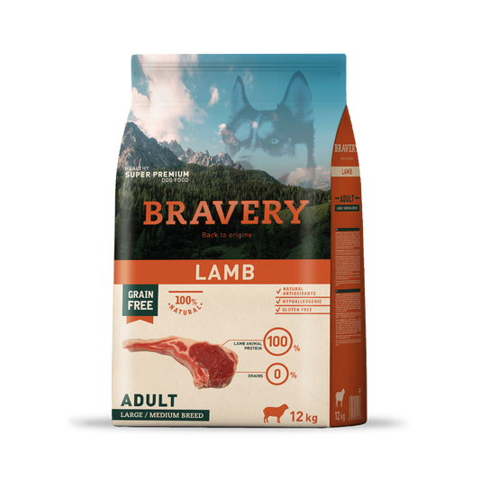 Bravery Cordero Perro Adulto - 12 (Kg)