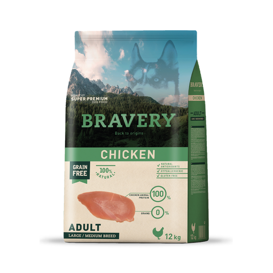 Bravery Pollo Perro Adulto - 12 (Kg)