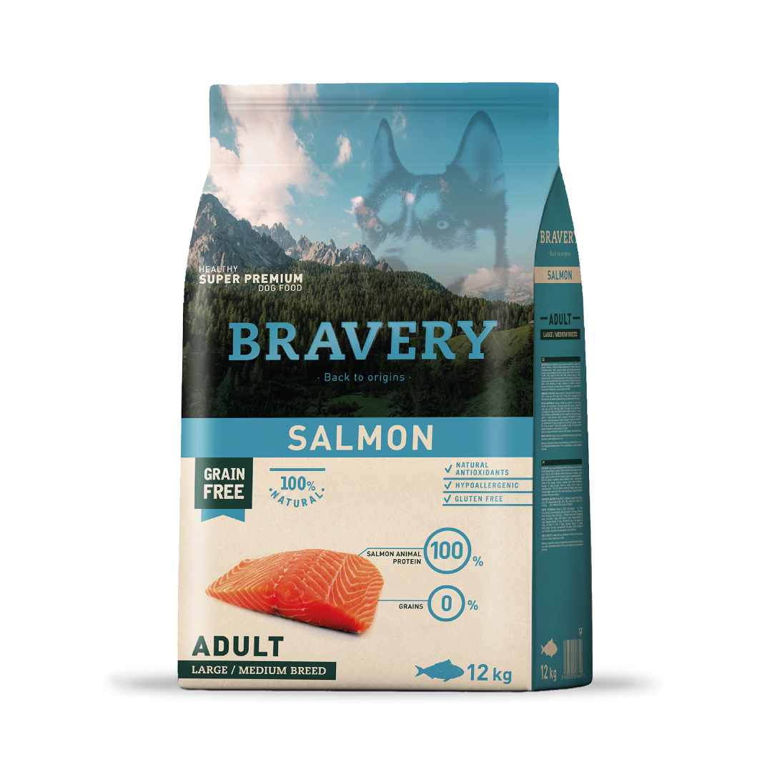 Bravery Salmón Perro Adulto - 12 (Kg)