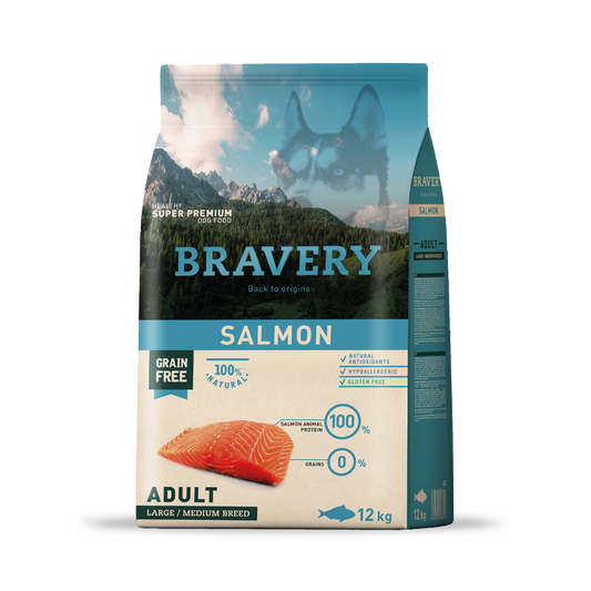 Bravery Salmón Perro Adulto - 12 (Kg)