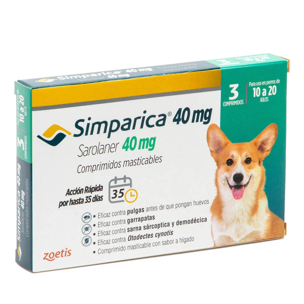 Simparica 10 a 20 (Kg) - 3 Comprimidos