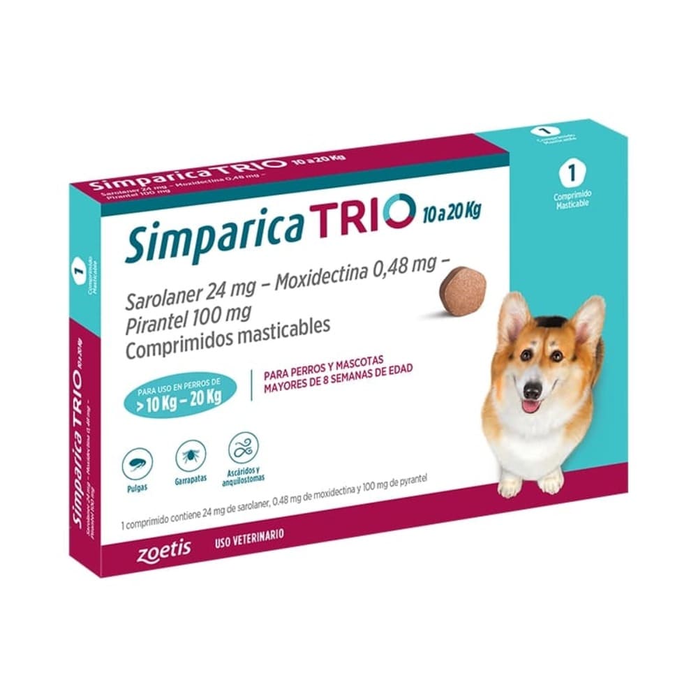 Simparica Trio 10 a 20(Kg) - 1 Comprimido