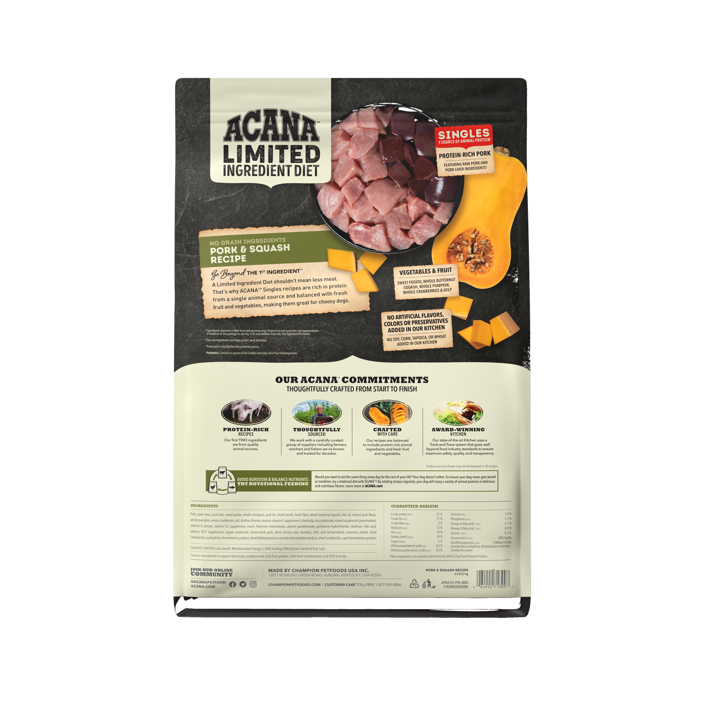 Acana Single Pork & Squash - 2.0 (Kg) (Libre de Granos)