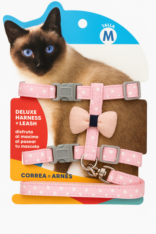 Arnés + Correa para gato (Talla M)
