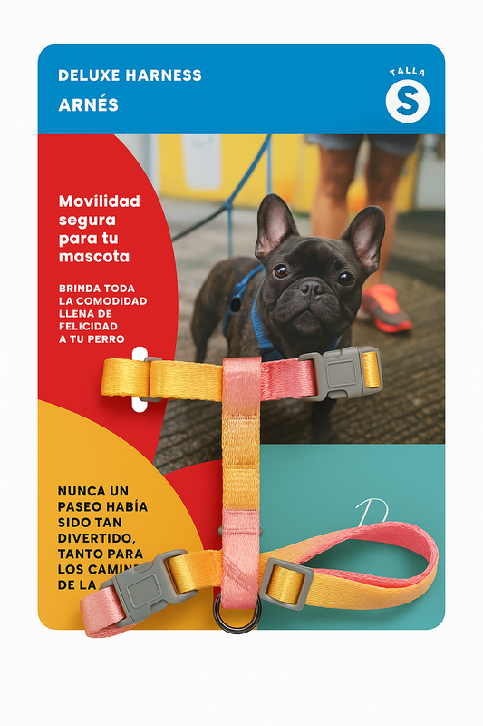 Arnes + Correa para perro Talla S