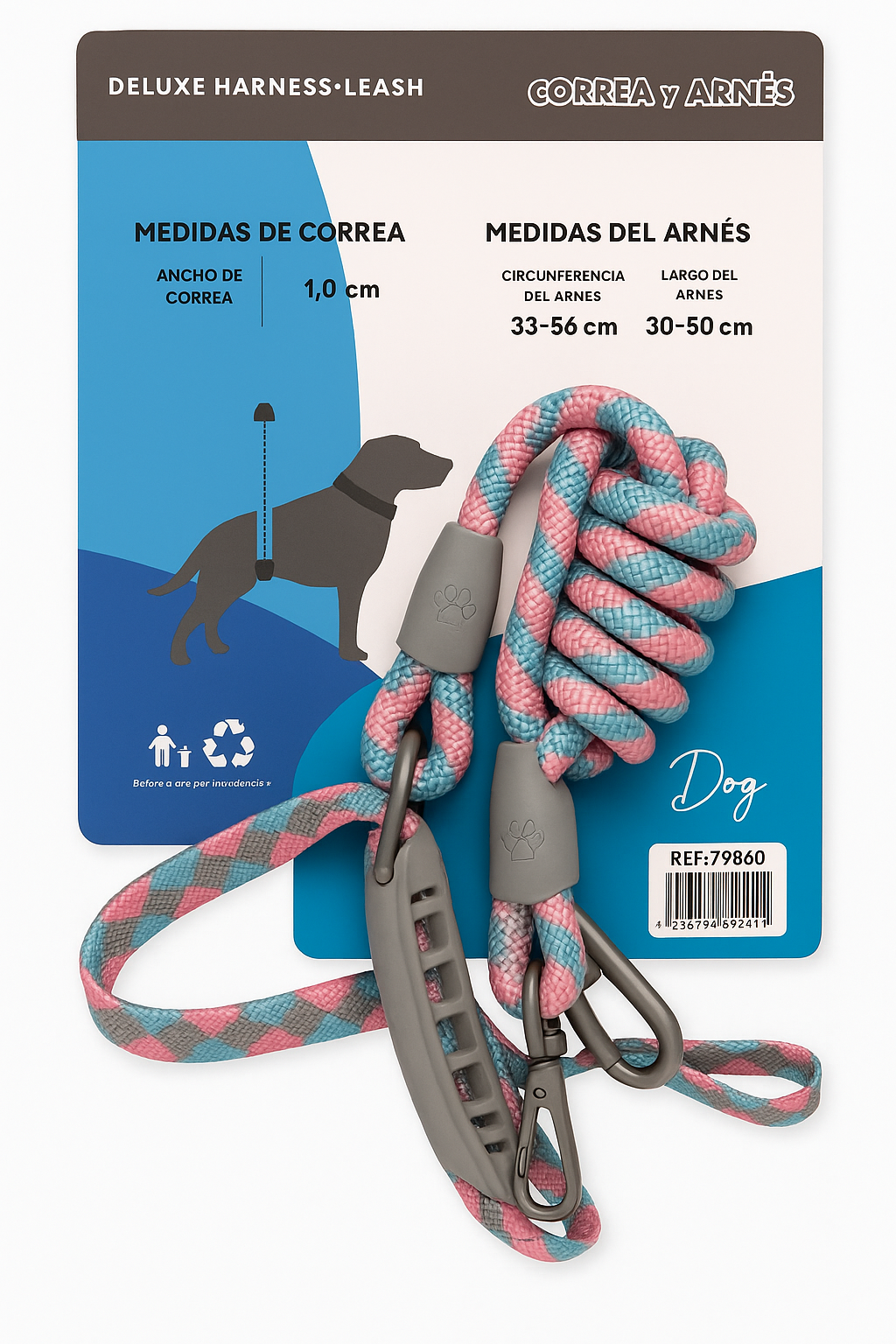 Arnes + Correa para perro Talla M