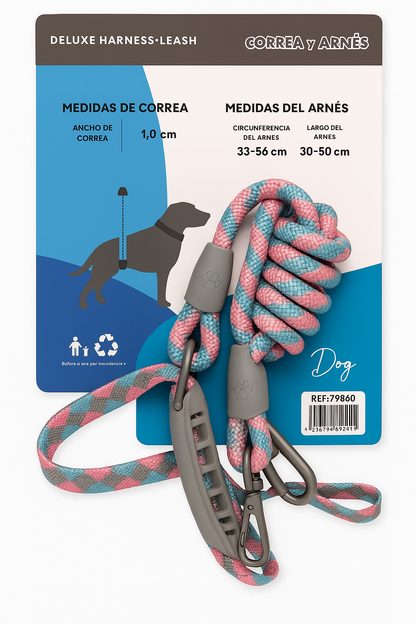 Arnes + Correa para perro Talla M