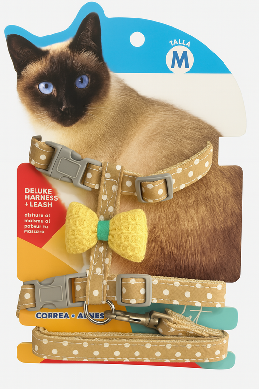 Arnes + Correa Gato (Talla M)
