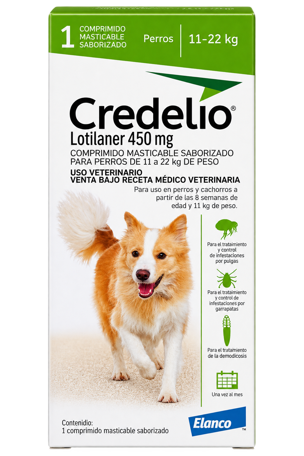 Credelio 11 a 22 (Kg) - 1 Comprimido
