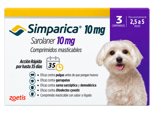 Simparica 2,5 a 5 (Kg) - 3 Comprimidos