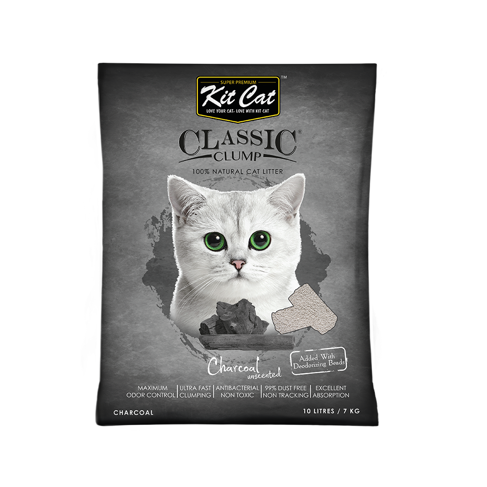 Kit Cat Arena Sanitaria Carbón sin Perfume - 20 (Kg)