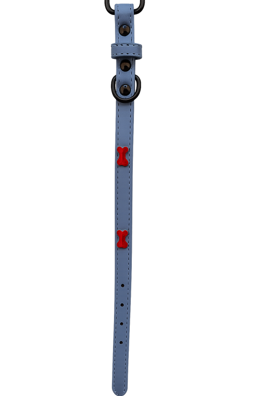Collar para perro Celeste  Talla S (Medidas: 1.5 cm x 38 cm)