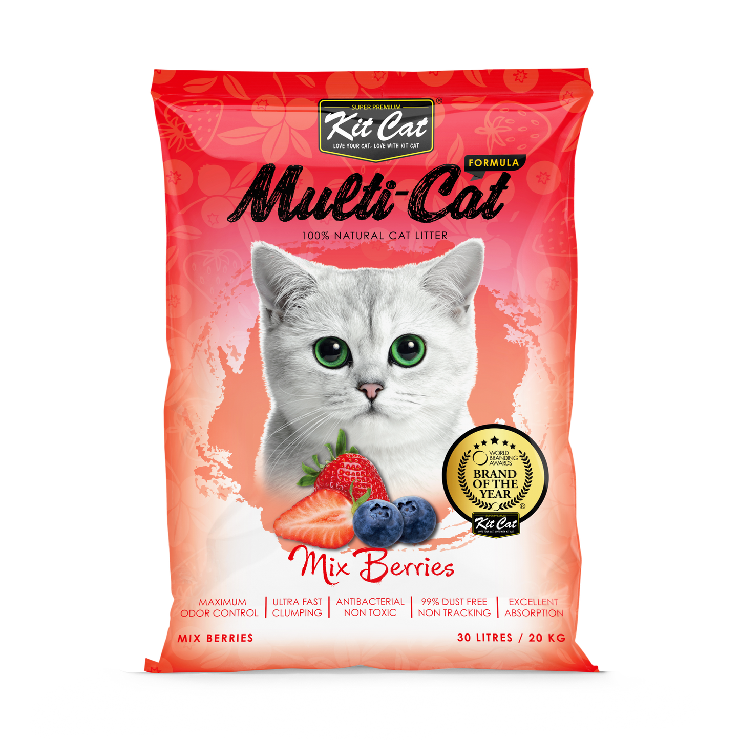 Kit Cat Arena Sanitaria Mix Berries - 20 (Kg)