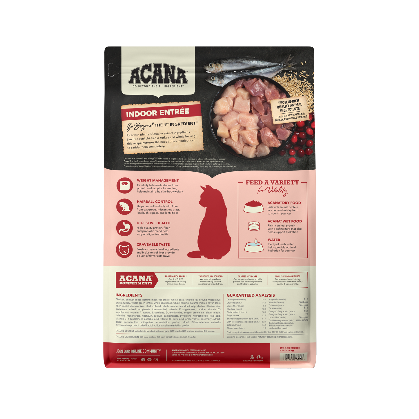 Acana Indoor Entree - 1.8(Kg) (Libre de Granos)