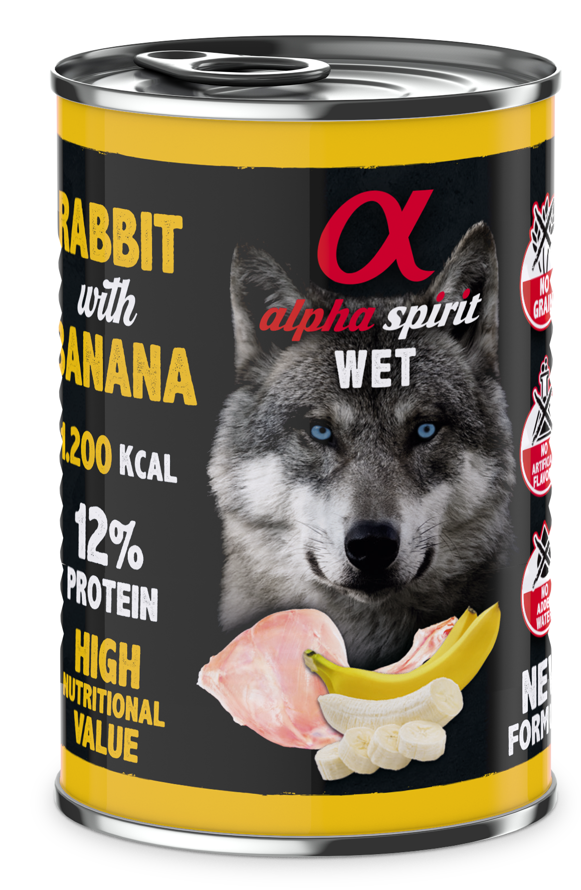 Alpha Spirit Húmedo Conejo con Plátano 400(g)