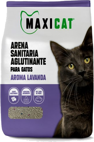 MaxiCat Arena Sanitaria Aglutinante Lavanda - 8 (Kg)