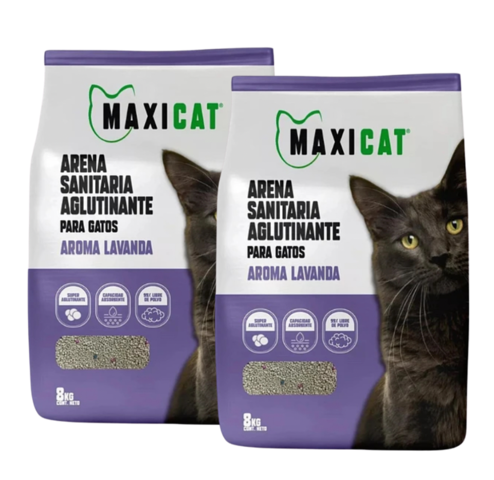 PROMO 2X: MaxiCat Arena Sanitaria Aglutinante Lavanda - 16 (Kg)