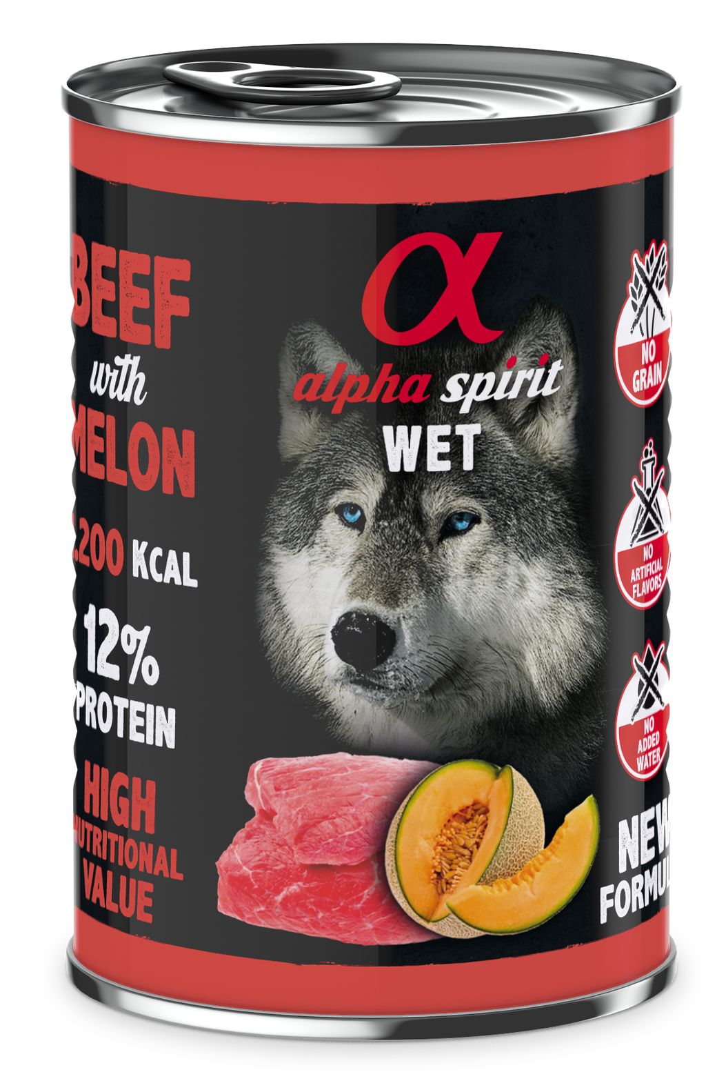 Alpha Spirit Húmedo Ternera con Melón 400(g)