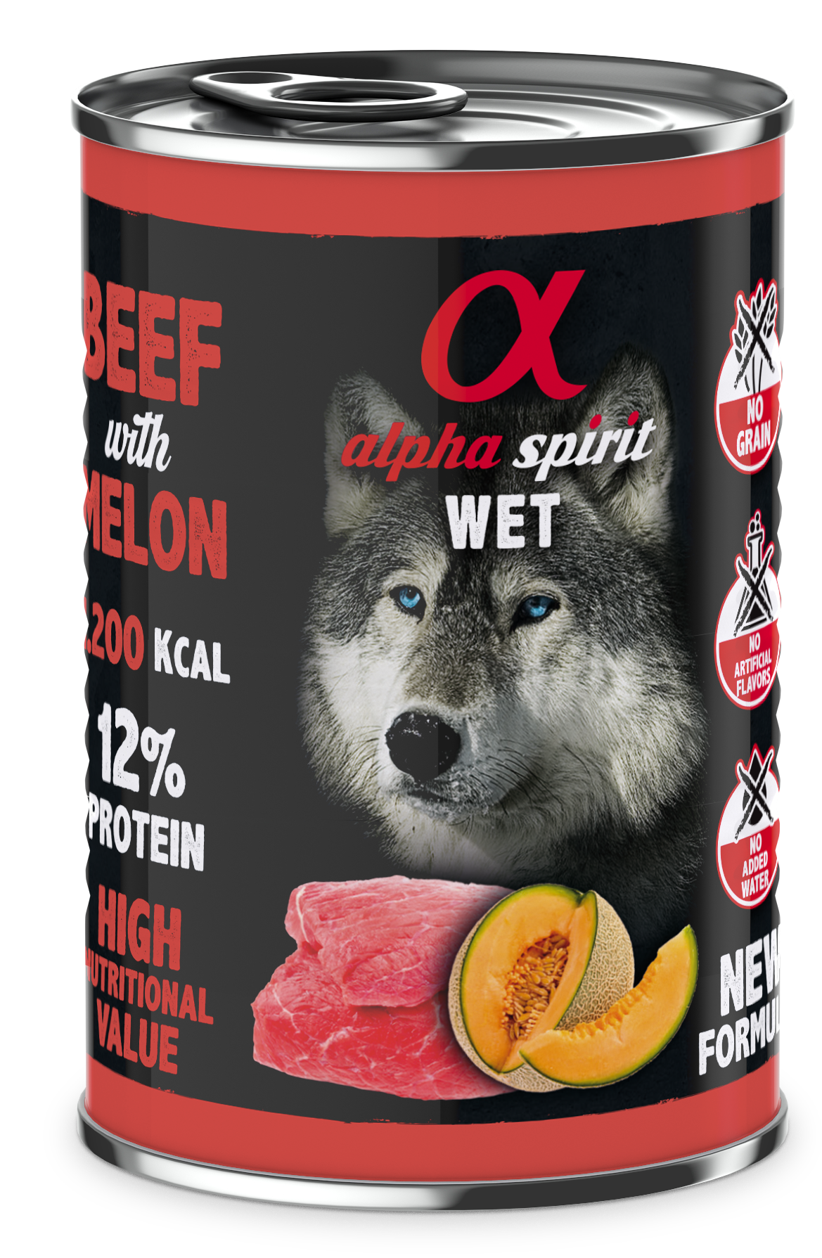 Alpha Spirit Húmedo Ternera con Melón 400(g)