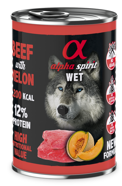Alpha Spirit Húmedo Ternera con Melón 400(g)